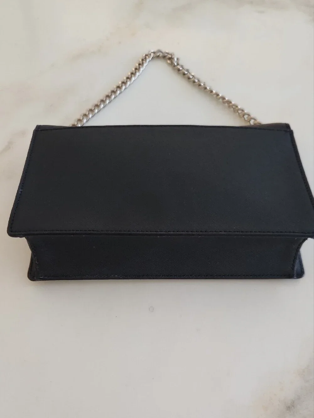 kate spade Black 2 Way Leather Chain Bag with Silver Hardware